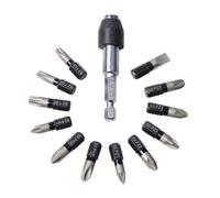 Erbauer Diamond Mixed Impact Steel (S2 Grade) Screwdriver Bits (13 Pieces) - Sdr21142