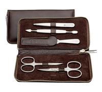 ERBE Manicure sets case with press stud, 5 pieces. Brown 1 pcs.