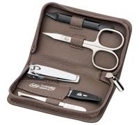 ERBE Manicure sets case with zip, 5-piece, taupe 1 pcs.