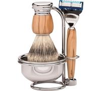 ERBE Shaving-Shop Shaving-setsShaving Set Milano Fusion Gillette Fusion olive wood + Shaving brush olive wood + Stand + Shaving soap dish
