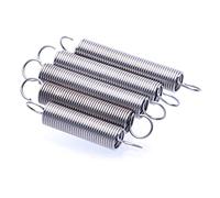ERBER 10Pcs Wire Dia 0.6mm S Hook Extension Spring OD 7mm 304 Stainless Cylindroid Helical Pullback Tension Coil Spring Length 20-60mm (Color : 0.6x7x40mm)