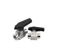 ERBER Female thread Ball valve 1/8 1/4 3/8 1/2 3/4 BSP stainless steel 304 high pressure high temperature 2 way ball valve (Color : 1/4")