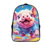 ERBFRIXDB Pig Backpacks Kids School Backpack School Bag 3D Printed Cartoon Anime School Bags for Boys Elementary And Middle School Students 40x28x16cm