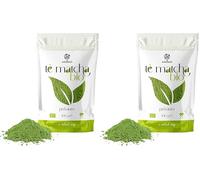 ERBOTECH - BIO Matcha Tea/Organic Japanese Green The Powder 100g, 100% Natural Multivitamin, Vegan. Ideal for Cakes, Smoothies, Iced Tè (Pack of 2)