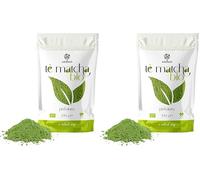 ERBOTECH - BIO Matcha Tea/Organic Japanese Green The Powder 200g, 100% Natural Multivitamin, Vegan. Ideal for Cakes, Smoothies, Iced Tè (Pack of 2)