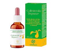 ERBOTECH, Mother Tincture Mix - Cholesterol Depura+, 100ml, Non-Alcoholic, in Drops to Dilute, Helps Cholesterol Metabolism, with Olive, Amaranth, Bergamot, Artichoke, Vegan, Made in Italy