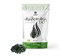 ERBOTECH Spirulina BIO in Tablets, 100g Pack, Approximately 400 Capsules, 100% Organic Algae, Pure and Vegan, Source of Energy, Rich in Proteins, Vitamins, Magnesium