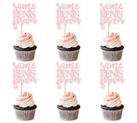 Ercadio 24 Pcs Bachelor Party Cupcake Toppers Picks Pink Same Forever Cake Decoration Bridal Shower Party Theme Supplies