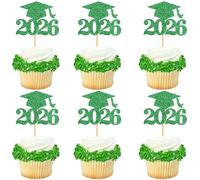 Ercadio 36 Pack 2021 Graduation Cap Cupcake Toppers Glitter Glitter Class of 2021 Grad Cap Cupake Picks for 2021 Graduation Theme Party Cake Decorations Supplies Deep Blue