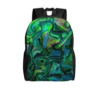 ERCgad Abalone Nacre Print Unisex Double Shoulder Backpack Lightweight Travel Daily Work Bag Hiking Rucksack