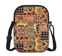 ERCgad African Textile Patchwork Print Women Crossbody Shoulder Bag Travel Purse Work Office Party Daily Commutes