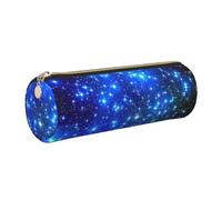 ERCgad Blue Shining Stars Print Unisex Pencil Case Stylish Pen Pouch Everday Travel Office Stationery Organizer
