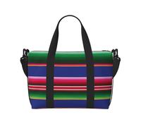 ERCgad Colorful Mexican Stripes Print Hand Travel Bag Unisex Lightweight Versatile Weekend Tennis Outdoor Camping Fishing