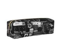 ERCgad Cool Camera Collection Print Adult Pencil Case Office Travel Stationery Organizer Pouch Stylish Versatile