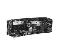 ERCgad Cool Camera Collection Print Adult Pencil Case Office Travel Stationery Organizer Pouch Stylish Versatile