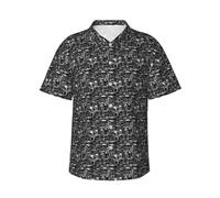 ERCgad Cool Camera Collection Print Men's Hawaiian Shirt Short Sleeve Lightweight Vacation Beach Summer Travel Wear Black