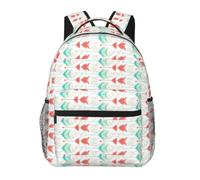 ERCgad Coral And Teal Arrows Print Versatile Leisure Backpack Lightweight Outdoor Travel Everyday Use Accessory