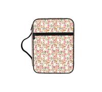 ERCgad Corgi Floral Flowers Spring Garden Print Men Women Pastors Bible Storage Bag Soft Scripture Holder Gift Church Home Travel