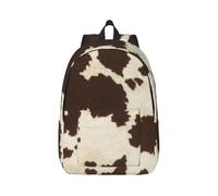 ERCgad Cow Fur Print Print Lightweight Unisex Backpack Double Shoulder Bag Travel Outdoor Use Shopping Daily