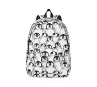 ERCgad Cute Penguins Sketch Print Lightweight Unisex Backpack Double Shoulder Bag Travel Outdoor Use Shopping Daily