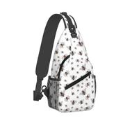 ERCgad Funny Bees Print Cross Chest Bag Diagonally Unisex Sling Backpack High Capacity Travel Daily