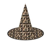 ERCgad German Shepherd Dog Print Carnival Halloween Hat Witch Cap Cosplay | Foldable Accessory Versatile Costume Prop Photo Themed Parties Adults