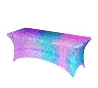 ERCgad Glitter Sequin Spot Print Rectangular Tablecloth Dining Banquet Party Events Home Celebration Table Cover