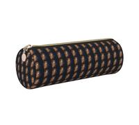 ERCgad Gold Musical Note with Shiny Star Print Unisex Pencil Case Stylish Pen Pouch Everday Travel Office Stationery Organizer