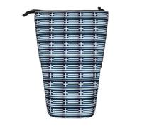 ERCgad Gr lag Print Esthetic Supply Vertical Retractable Pencil Case Stand Up Telescopic Pouch