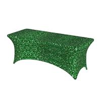 ERCgad Green Sequin Sparkle Print Rectangular Tablecloth Dining Banquet Party Events Home Celebration Table Cover