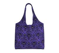 ERCgad Haunted Mansions Print Extra-Large Canvas Tote Bag Shoulder Shopping Beach Travel Commuting Yoga Work