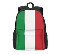 ERCgad Italy Flag Print Adult Backpack Water-Resistant For Hiking Office Camping Commuting Work Picnic