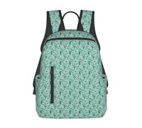 ERCgad Llama Alpaca Green Print Unisex Lightweight Backpack Water-Resistant Bag Casual Daypack Work Gym Hiking