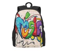 ERCgad Music Style Print Adult Backpack Water-Resistant For Hiking Office Camping Commuting Work Picnic