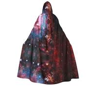 ERCgad Night Sky Print Adults Hooded Cloak Carnival Themed Costume For Masquerade Cosplay Lightweight Robe