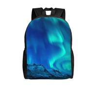 ERCgad Northern Lights Print Stylish Travel Lightweight Hiking Rucksack Commuting Office Outdoor Work Backpack