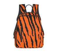 ERCgad Orange Tiger Leopard Print Unisex Lightweight Backpack Water-Resistant Bag Casual Daypack Work Gym Hiking