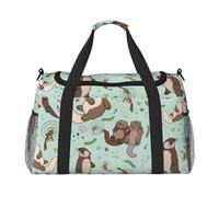 ERCgad Otters Print Hand Travel Bag For Women Men Lightweight Tote Weekend Getaway Business Shoulder
