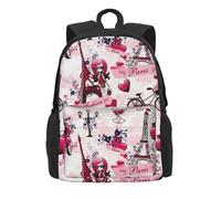 ERCgad Paris Eiffel Tower France Print Adult Backpack Water-Resistant For Hiking Office Camping Commuting Work Picnic