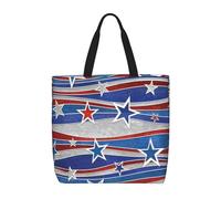 ERCgad Patriotic Stars Strips Independence Day Print Extra Large Organizer Bag Lightweight Shoulder Tote Fashion Travel Picnic Shopping