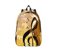 ERCgad Piano Violin Music Notes Print Lightweight Unisex Backpack Double Shoulder Bag Travel Outdoor Use Shopping Daily