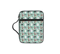 ERCgad Poodles Dogs Print Men Women Pastors Bible Storage Bag Soft Scripture Holder Gift Church Home Travel
