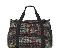 ERCgad Programmer Programming Code Print Hand Travel Bag For Women Men Lightweight Tote Weekend Getaway Business Shoulder