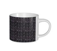 ERCgad Purple Black Goth Spooky Print Adults Large Capacity Ceramic Coffee for Home Office Kitchen Birthday Mugs Gifts