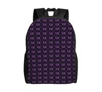 ERCgad Purple Hearts Print Unisex Double Shoulder Backpack Lightweight Travel Daily Work Bag Hiking Rucksack