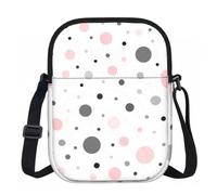 ERCgad Red Gray White Modern Polka Dot Pattern Print Women Crossbody Shoulder Bag Travel Purse Work Office Party Daily Commutes