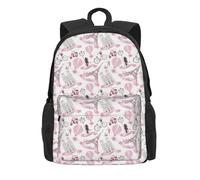 ERCgad Romantic Paris Butterfly Print Adult Backpack Water-Resistant For Hiking Office Camping Commuting Work Picnic