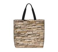 ERCgad Rustic Rocks Brick Wall Print Extra Large Organizer Bag Lightweight Shoulder Tote Fashion Travel Picnic Shopping