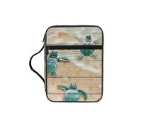 ERCgad Sea Turtle Starfish Print Men Women Pastors Bible Storage Bag Soft Scripture Holder Gift Church Home Travel