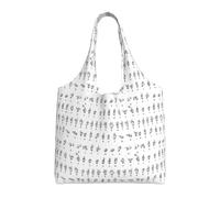 ERCgad Sign Language Alphabet Print Extra-Large Canvas Tote Bag Shoulder Shopping Beach Travel Commuting Yoga Work
